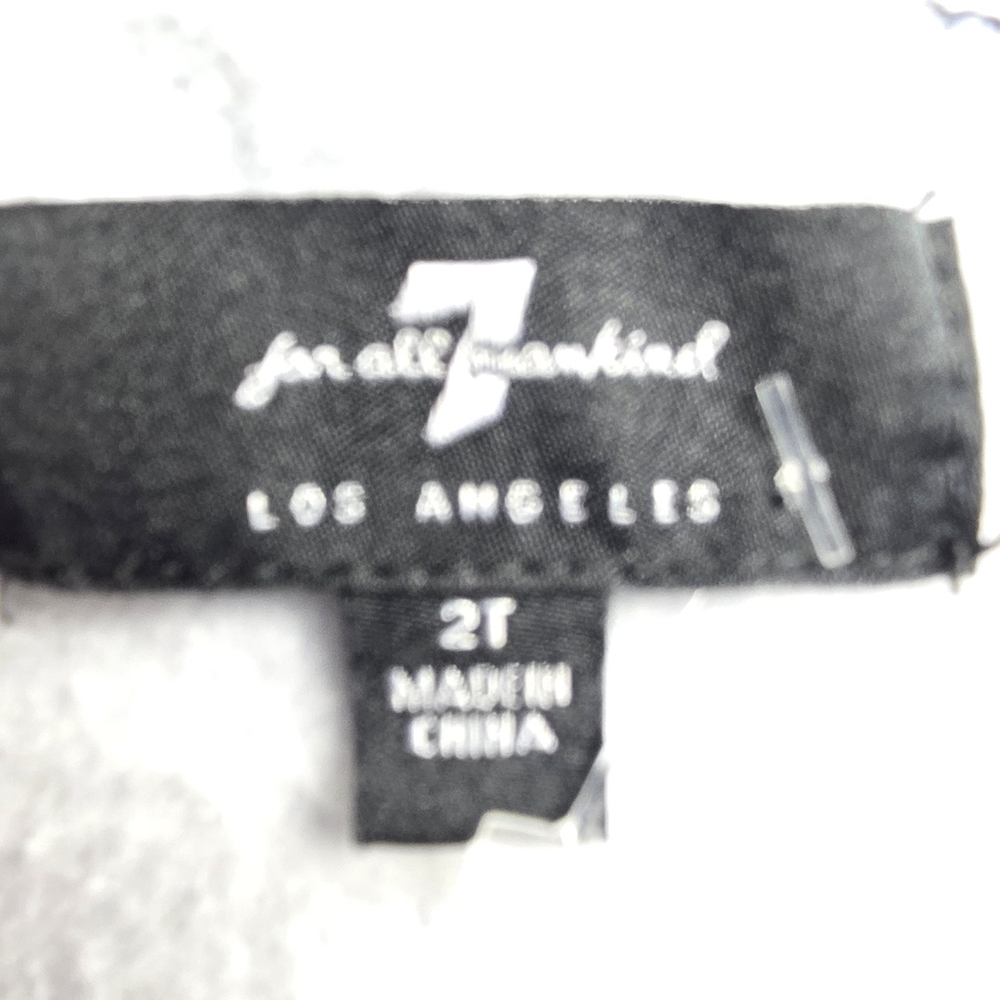 7 For All Mankind Navy Blue Striped Kids Hoodie - Picture 7 of 7